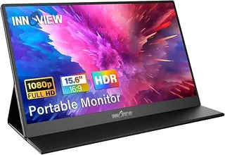 InnoView Portable Monitor, 15.6 Inch FHD 1080P HDMI USB C Second External Monitor for Laptop, Desktop, MacBook, Phones, Tablet, PS5/4, Xbox, Switch, B