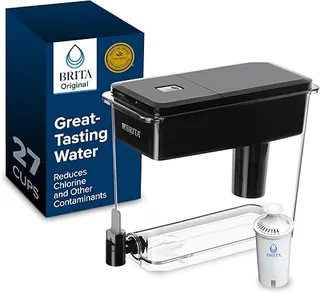 Brita UltraMax Large Water Dispenser with Standard Filter, BPA-Free, Reduces Copper, Cadmium and Mercury Impurities, Lasts 2 Months or 40 Gallons, 27-