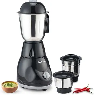 Lifelong LLMG23 Power Pro 500-Watt Mixer Grinder with 3 Jars (Liquidizing, Wet Grinding and Chutney Jar), Stainless Steel blades, 1 Year Warranty (Bla