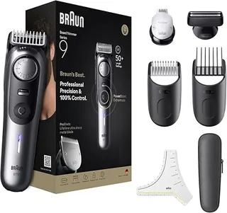 Braun All-in-One Trimmer for Men BT9520, Cordless with 180-Min Runtime, Lifetime Sharp Metal Blades, Waterproof, Precision Comb, 50+ Length Settings,