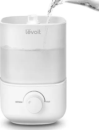 LEVOIT Top Fill Humidifiers for Bedroom, 2.5L Tank for Large Room, Easy to Fill & Clean, 28dB Quiet Cool Mist Air Humidifier for Home Baby Nursery & P
