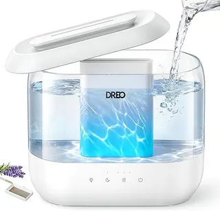 Dreo Humidifiers for Bedroom, 4L Top Fill for Large Room, 36H Runtime, 28 dB Quiet Supersized Cool Mist Air Humidifier for Baby Nursery, Plants, Indoo