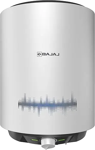 Bajaj Shield Series New Shakti 15L Storage Wall Mount Water Heater For Home, 5-Star Rated Geyser, Child Safety Mode, 10-Yr Tank, 6-Yr Element, 4-Yr Pr