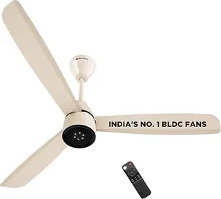 atomberg Renesa Enzel 1200mm BLDC Ceiling Fan with Remote | 5 star | Advance Air+ Technology | LED Speed Indicator | Low Noise | Sleek Design | Power
