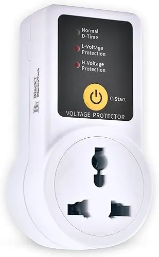 Blackt Electrotech BTSVP02 AC 220V 10A Automatic Voltage Protector Socket switcher- Surge Protector for Home Appliances, Refrigerators, Washing Machin