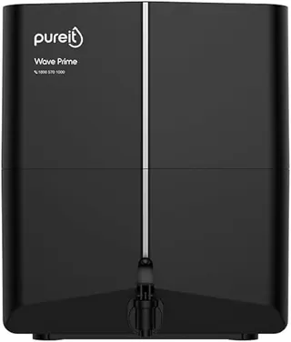 Pureit Wave Prime Water Purifier for Home (Black) with RO+MF Filtration | Water Purifier Filter For Home | Up to 45% Savings | Suitable for Borewell/T