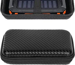 Solar Power Bank Carrying Case - Portable Hard Travel Storage Box for Solar Chargers, Compatible with BLAVOR 10000mAh, Durecopow 20000mAh(Black)