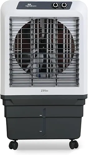 RR Signature Zello HC 70 LTR | Desert Air Cooler with High Air Delivery | Honeycomb Pads | 4-Way Air Deflection | Vertical Auto Swing | Castor Wheels