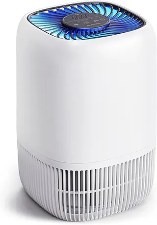 Air Purifiers for Home with High Efficiency Filter Up to 1076 Ft² for Pet Hair, Odors, Pollen, Smoke, Compact Air Cleaner with 3 Speeds, Timer, Aroma