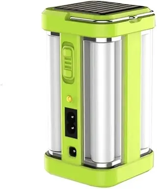 TEQO Emergency Light Rechargeable | 4 Tube Solar Lantern Study Light | Emergency Light for Home | 2 Lighting Mode Charger Lamp, 1600 mAh Battery | Up