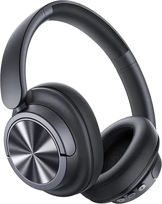 Hybrid Active Noise Cancelling Headphones 120H Playtime Wireless Headphones Bluetooth 6.0 Over Ear Headphones with 6 ENC HD Call Mic, Hi-Res 360° Spat